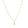 Hot Initial And Cz Necklace In Gold | S Delicate