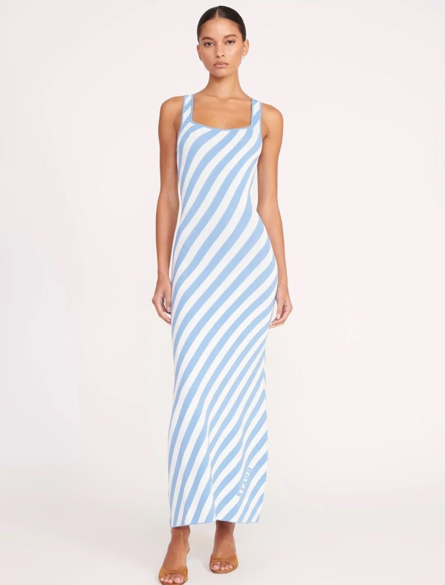 Wholesale Katie Dress In Blue Seashore Stripe Casual + Knit Dresses