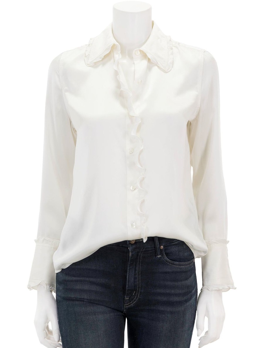 New Fia Blouse In Ivory Buttondowns + Shirts