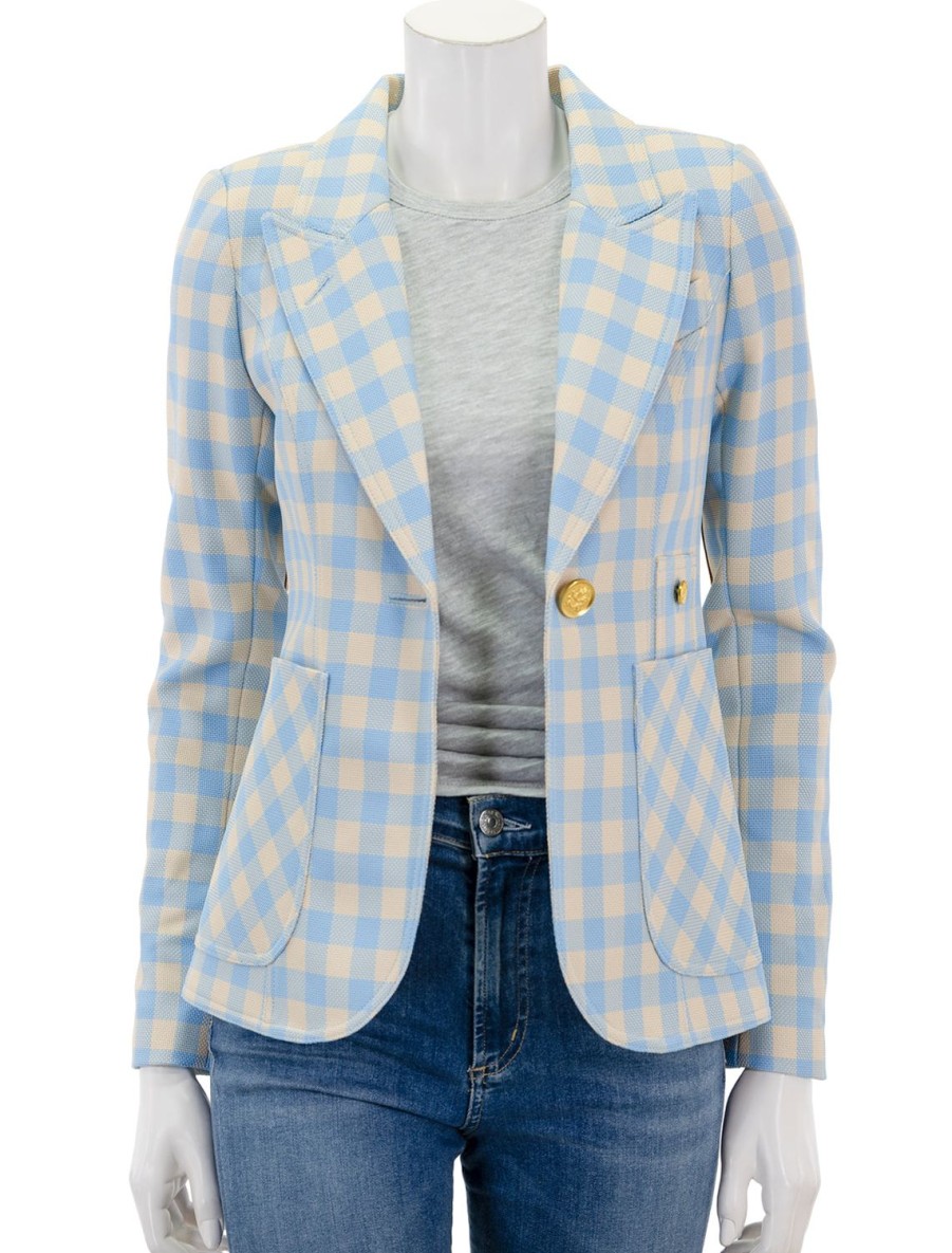 New Patch Pocket Duchess Blazer In Cornflower Check Blazers