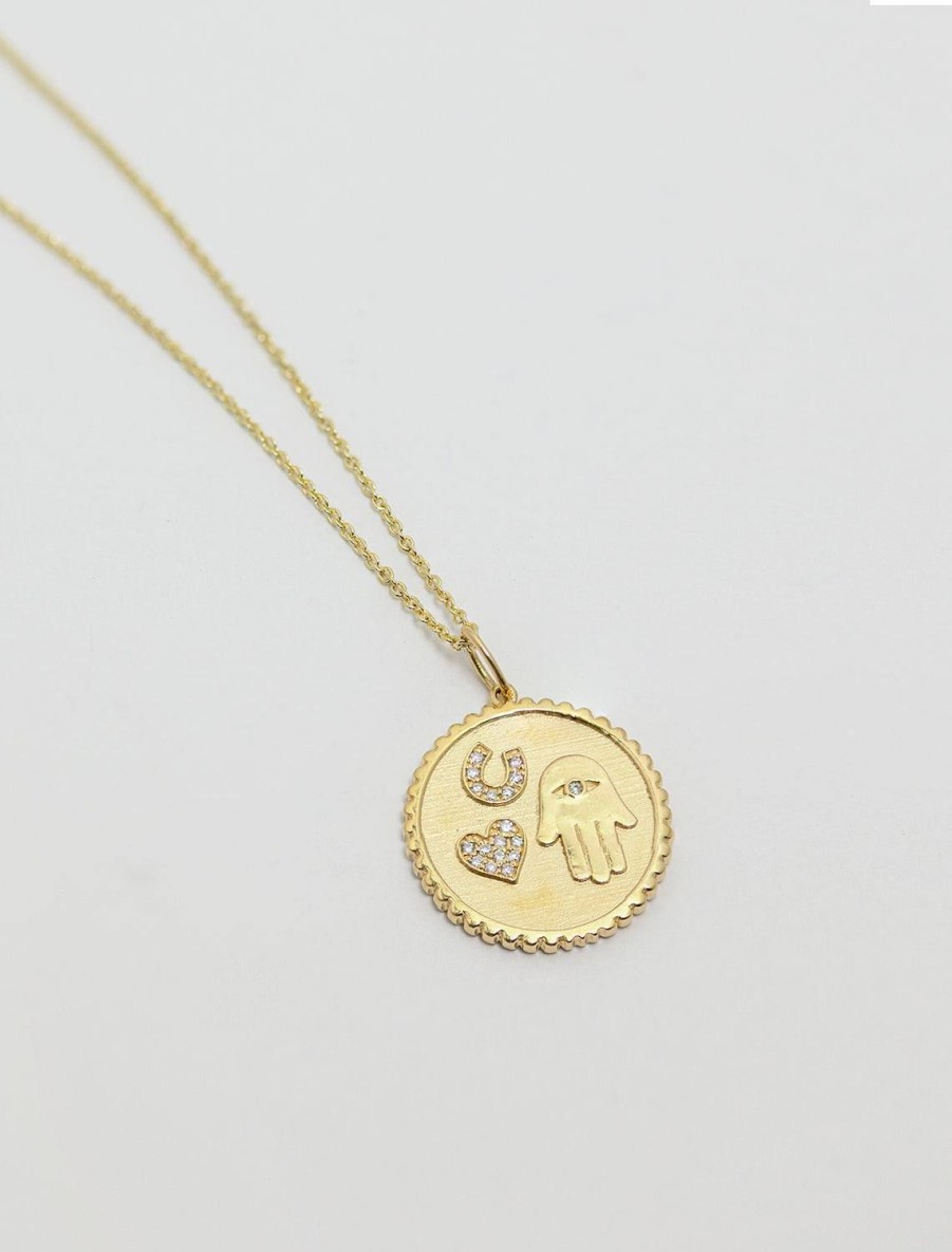 Clearance Small Luck And Protection Coin Necklace Delicate