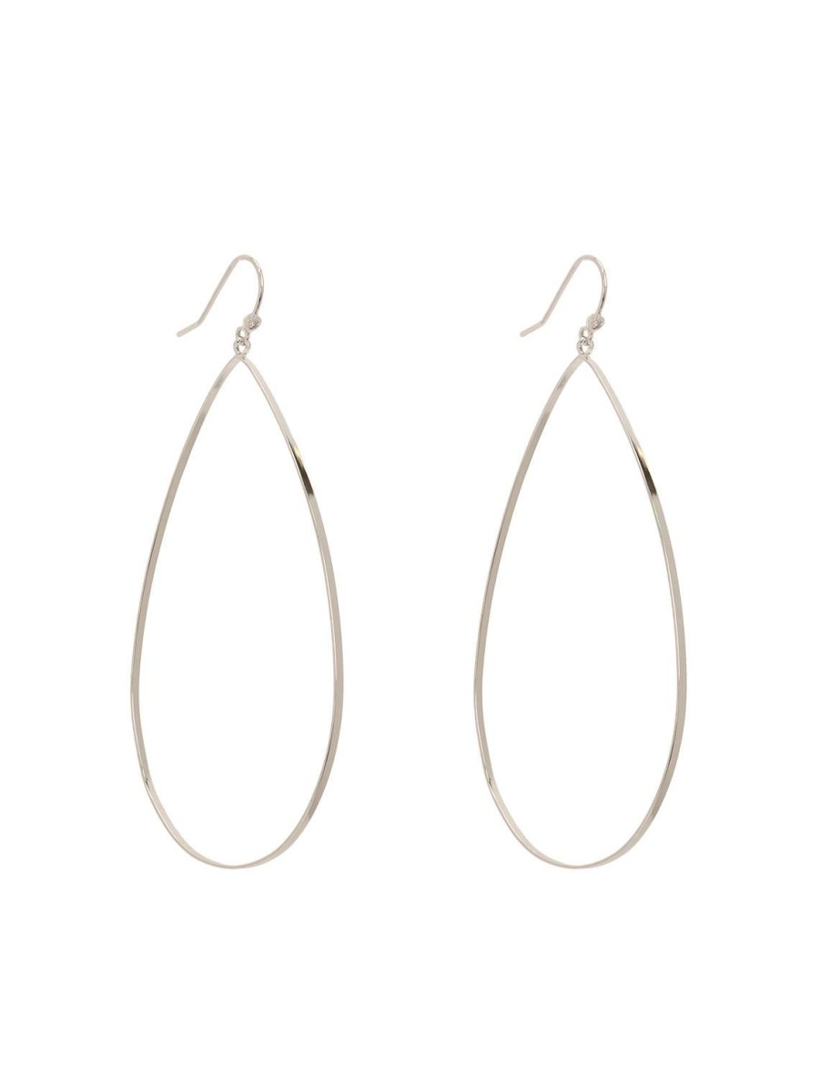 Online Teardrop Hoops In Silver Hoops