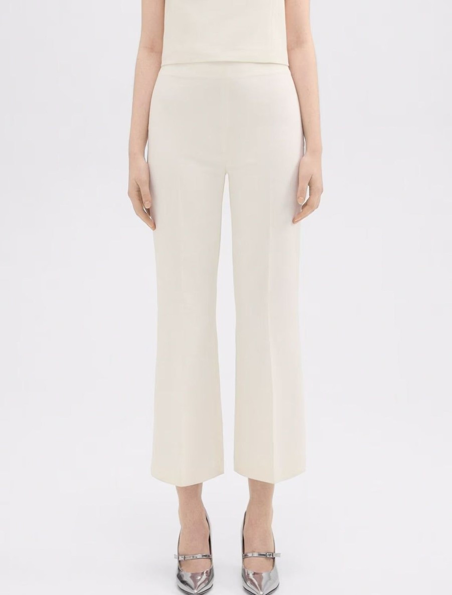 Hot Tailored Kick Pant In Ivory Trousers