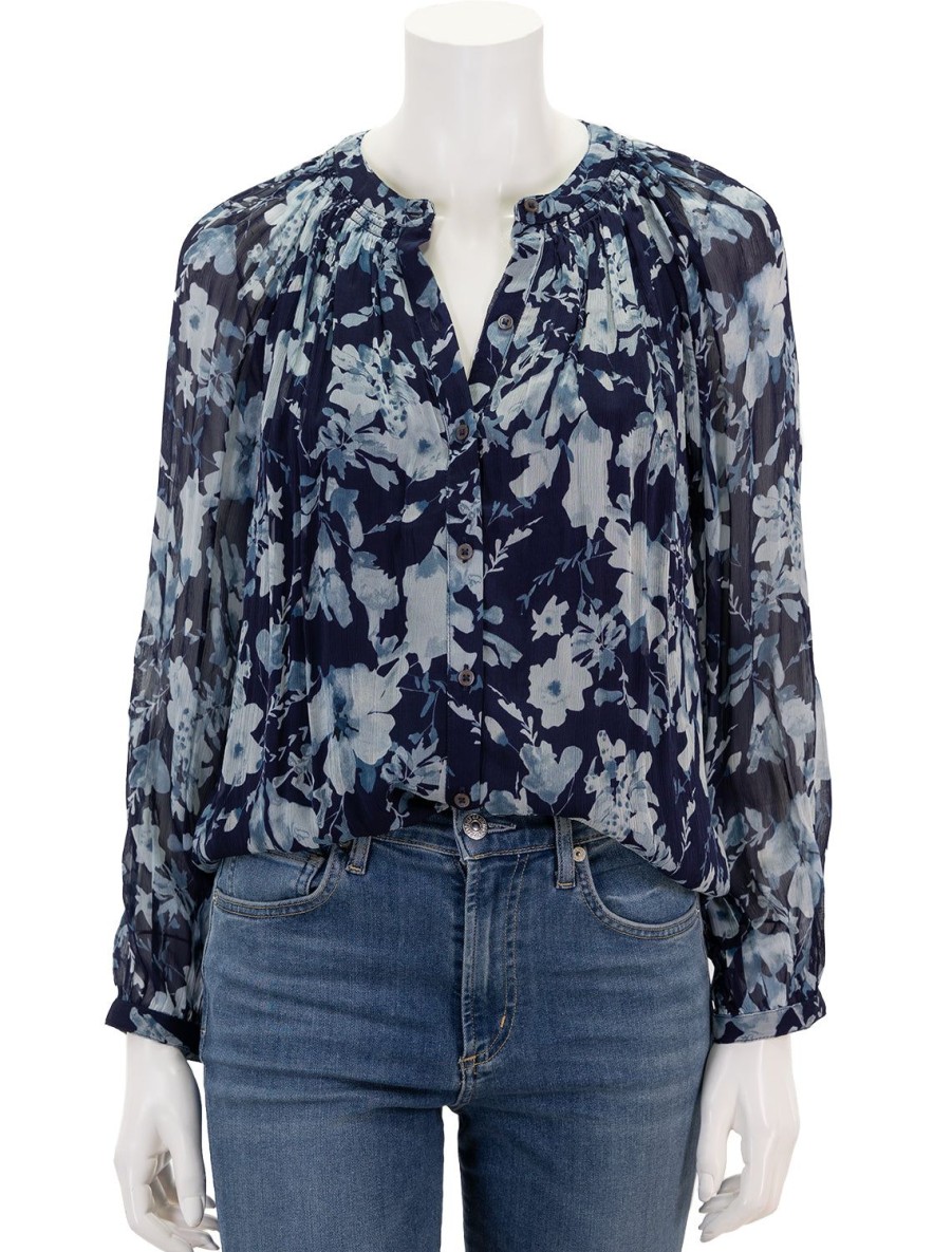 Best Nessie Blouse In Indigo Blossoms Blouses