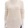 Clearance Simone Sweater In Ivory Turtleneck + Mock Neck