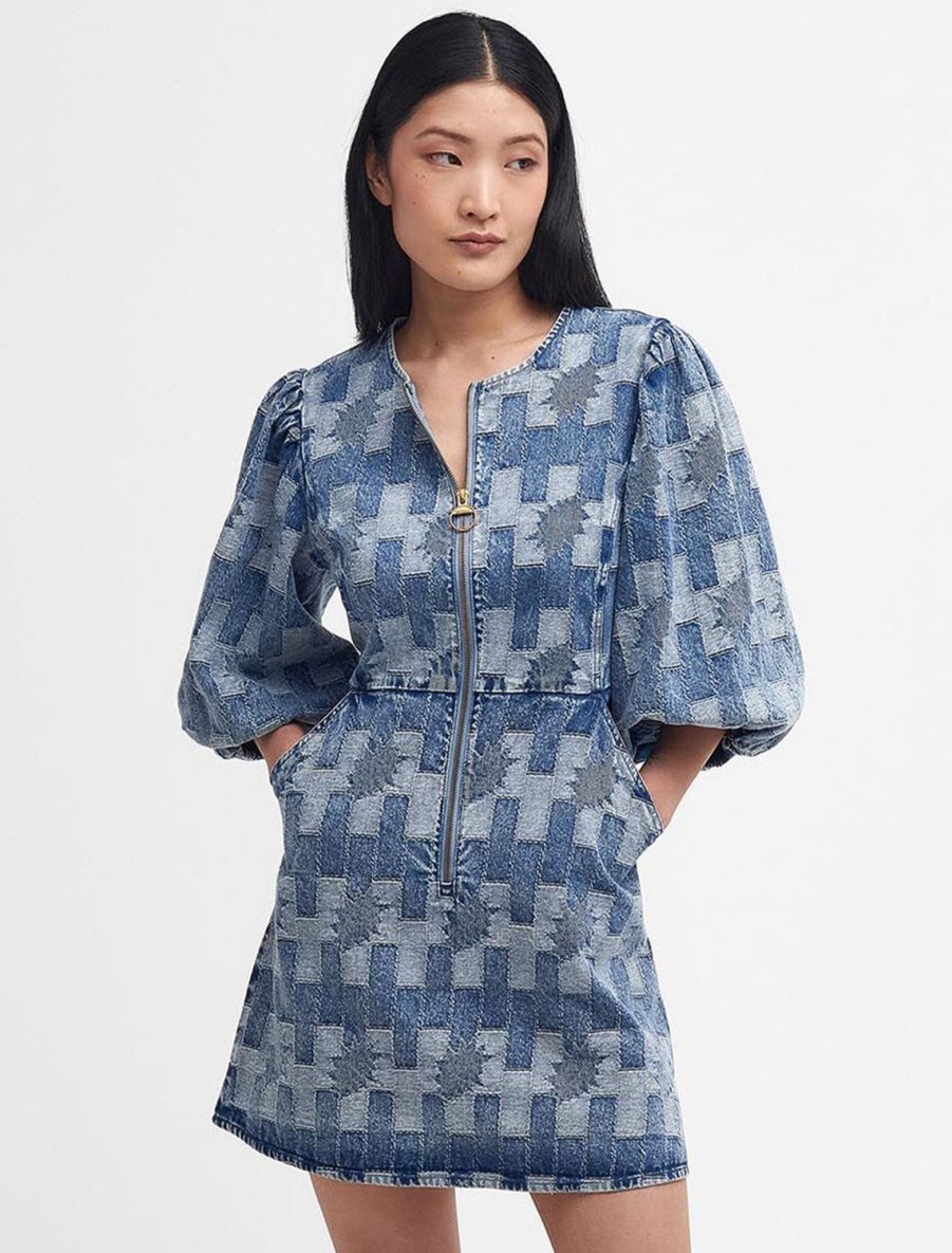 Online Bowhill Mini Dress In Patchwork Denim Casual + Knit Dresses