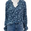 Wholesale Emery Blouse In Blue Esna Floral Blouses