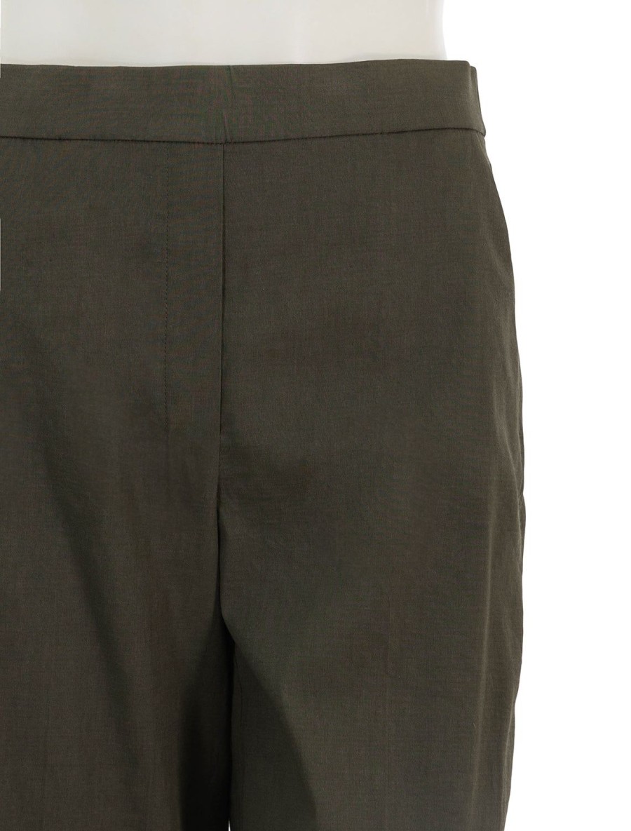 Clearance Relax Straight Pullon Trouser In Olive Pants