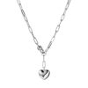 Wholesale Puffy Heart Chain Necklace In Silver Chain Necklaces