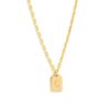 Best Initial Tag Pendant Necklace In Gold | C Delicate