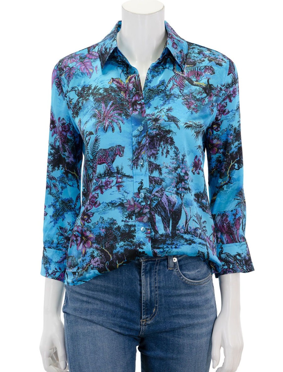 Wholesale Dani In Blue Jungle Toile Work Tops