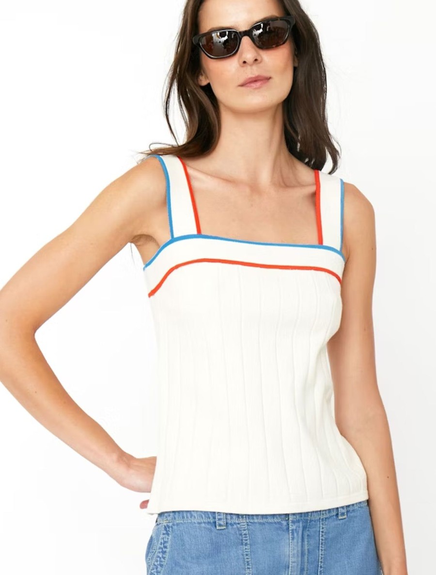 Online The Loulou Tank In Cream Tanks