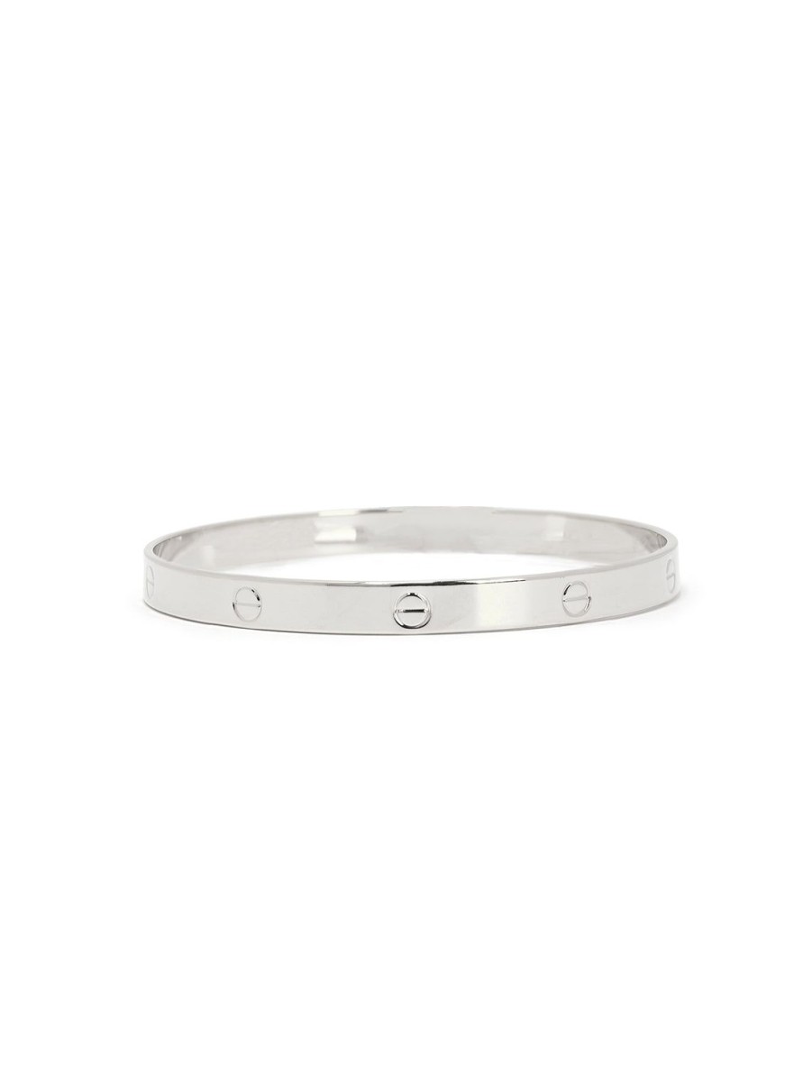 Wholesale Silver Bangle With Screw Accents Delicate