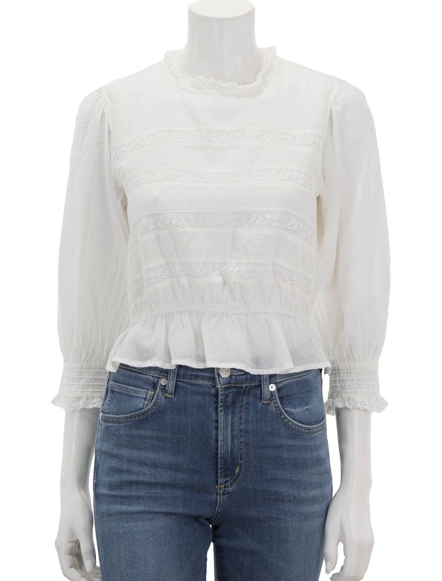 Online Geneva Top In Ivory Blouses