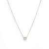 Clearance Solitaire Necklace In White Gold Delicate