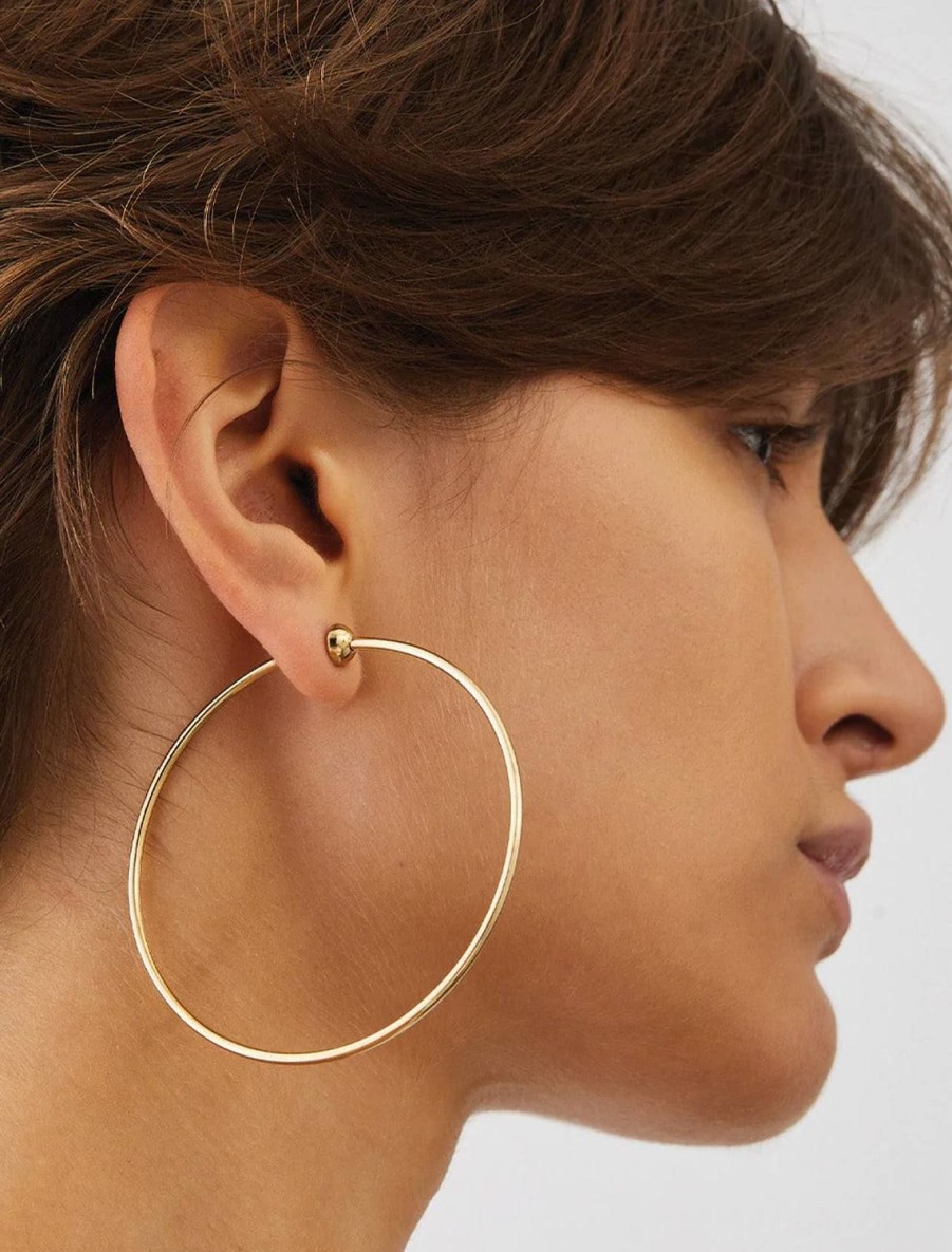 Hot New Icon Hoops In Silver Medium Hoops