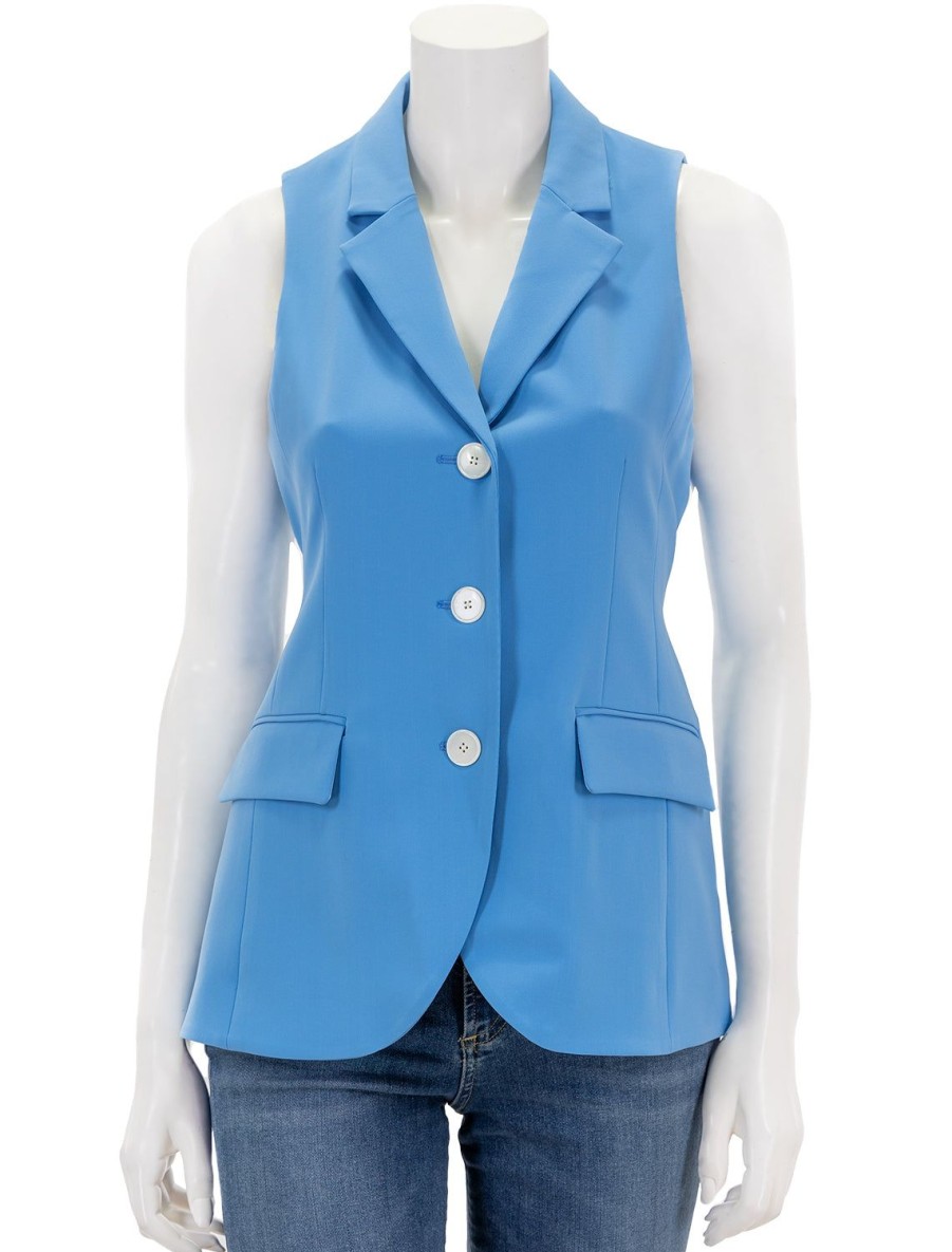 Online Theordora Vest In Azure Blouses