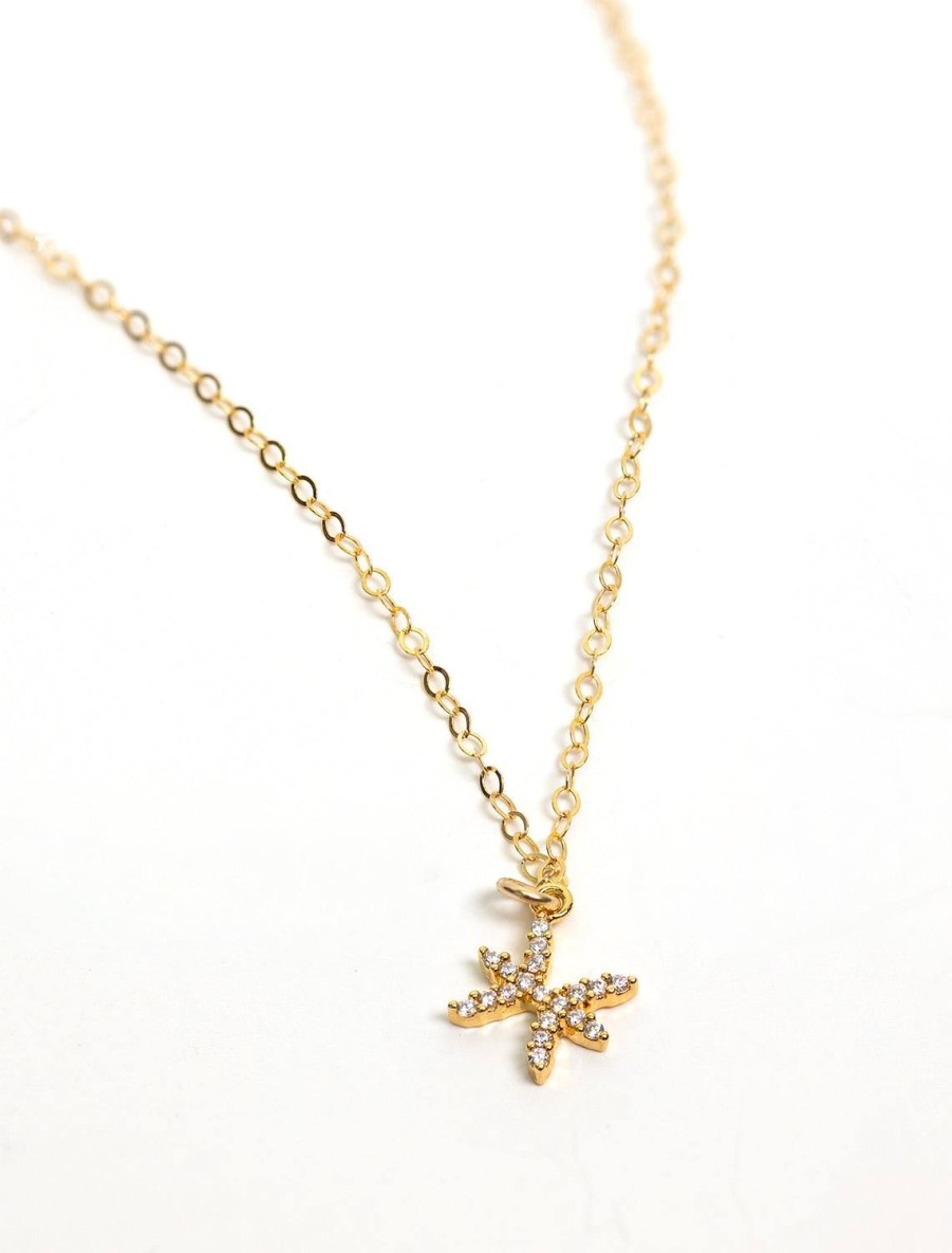 Wholesale Mini Pave Zodiac Necklace | Pisces Delicate