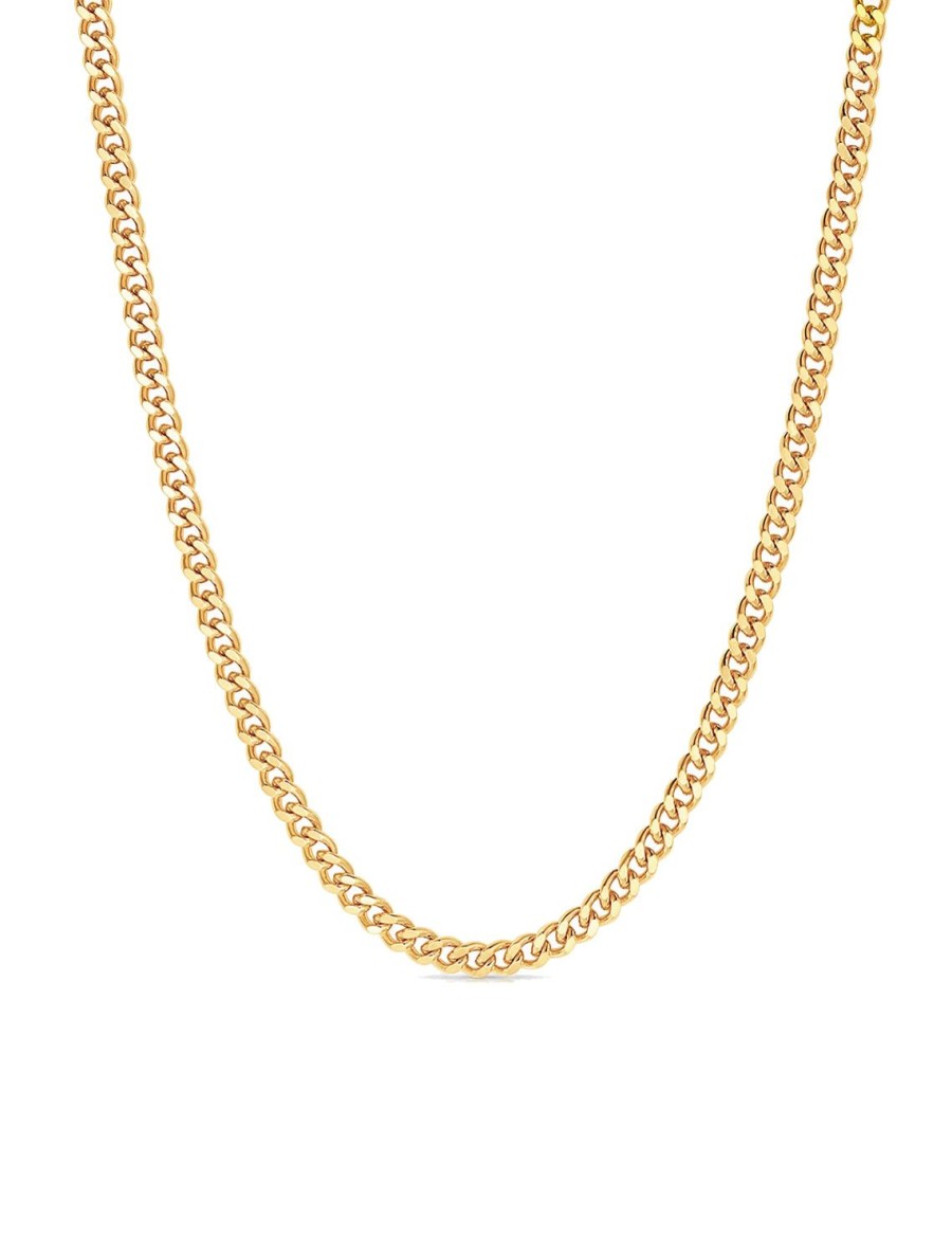 Online Mini Drew Curb Necklace In Gold Chain Necklaces