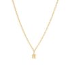 Hot Initial And Cz Necklace In Gold | H Delicate