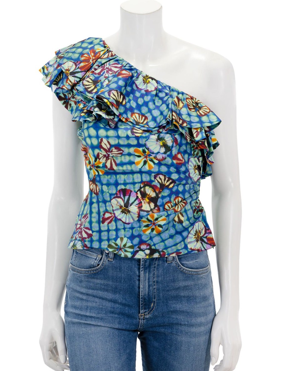 Clearance Adaleigh Top In Azul Blouses