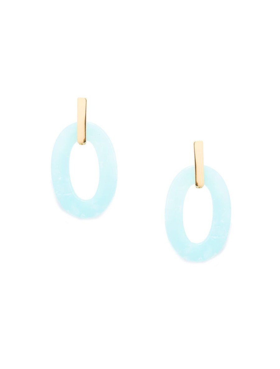 Wholesale Aqua Green Oval Link Hoops Hoops