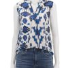 Hot Fiorella Top In Blue Ikat Tanks