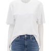 Clearance Demi French Terry T-Shirt In White Lounge Tops + Sweatshirts