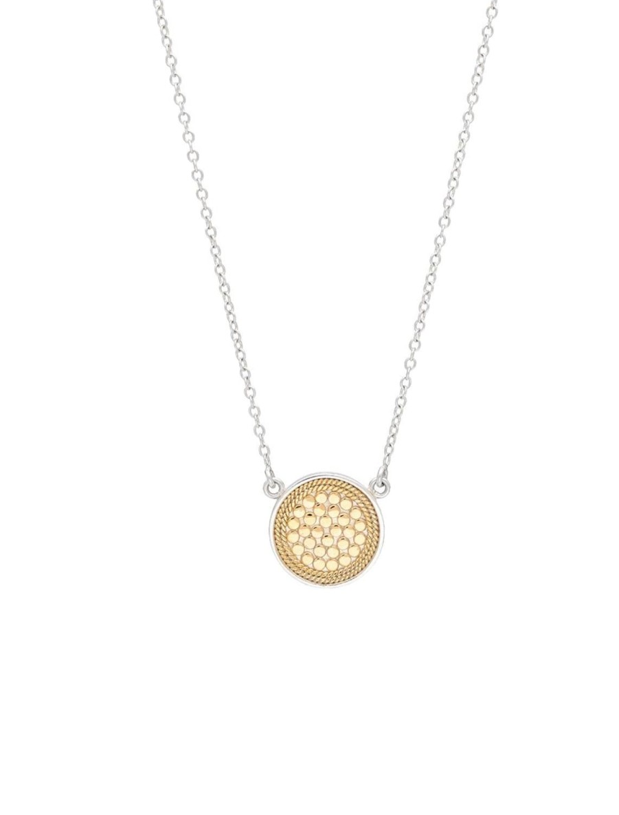 Clearance Classic Disc Necklace In Gold And Silver Delicate