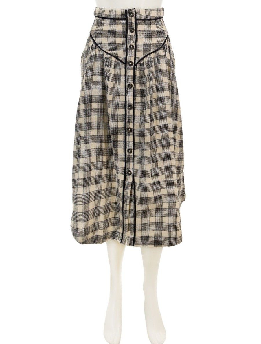 Best The Out Skirts In Black And Cream Plaid Skirts