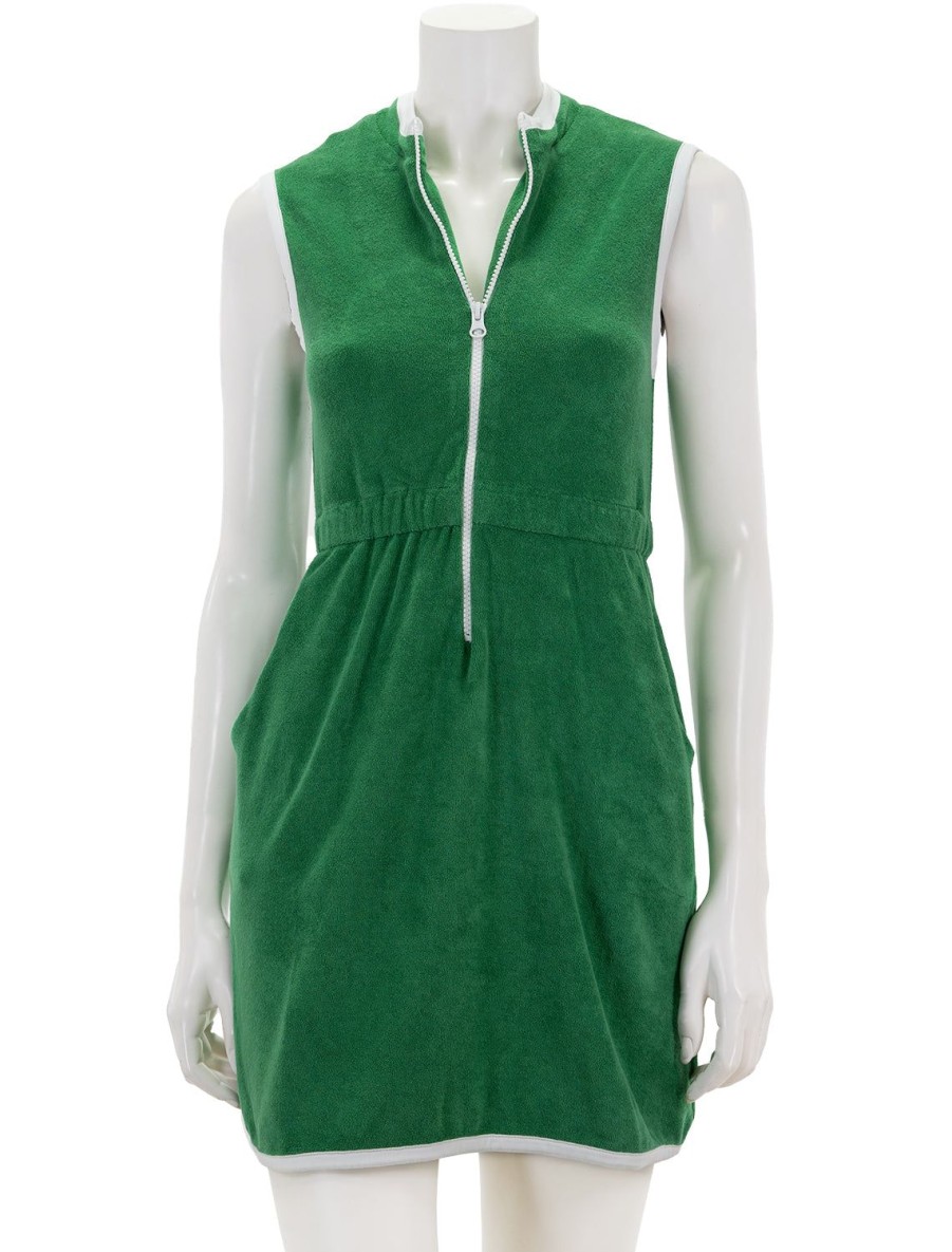 Online The Terry Dress In Green Casual + Knit Dresses