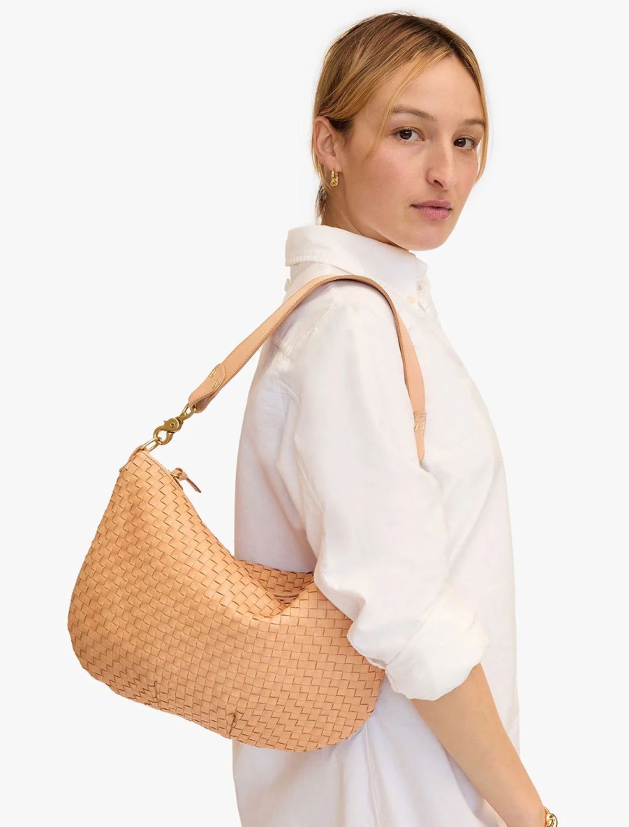 Online Moyen Messenger In Bisque Woven Crossbody