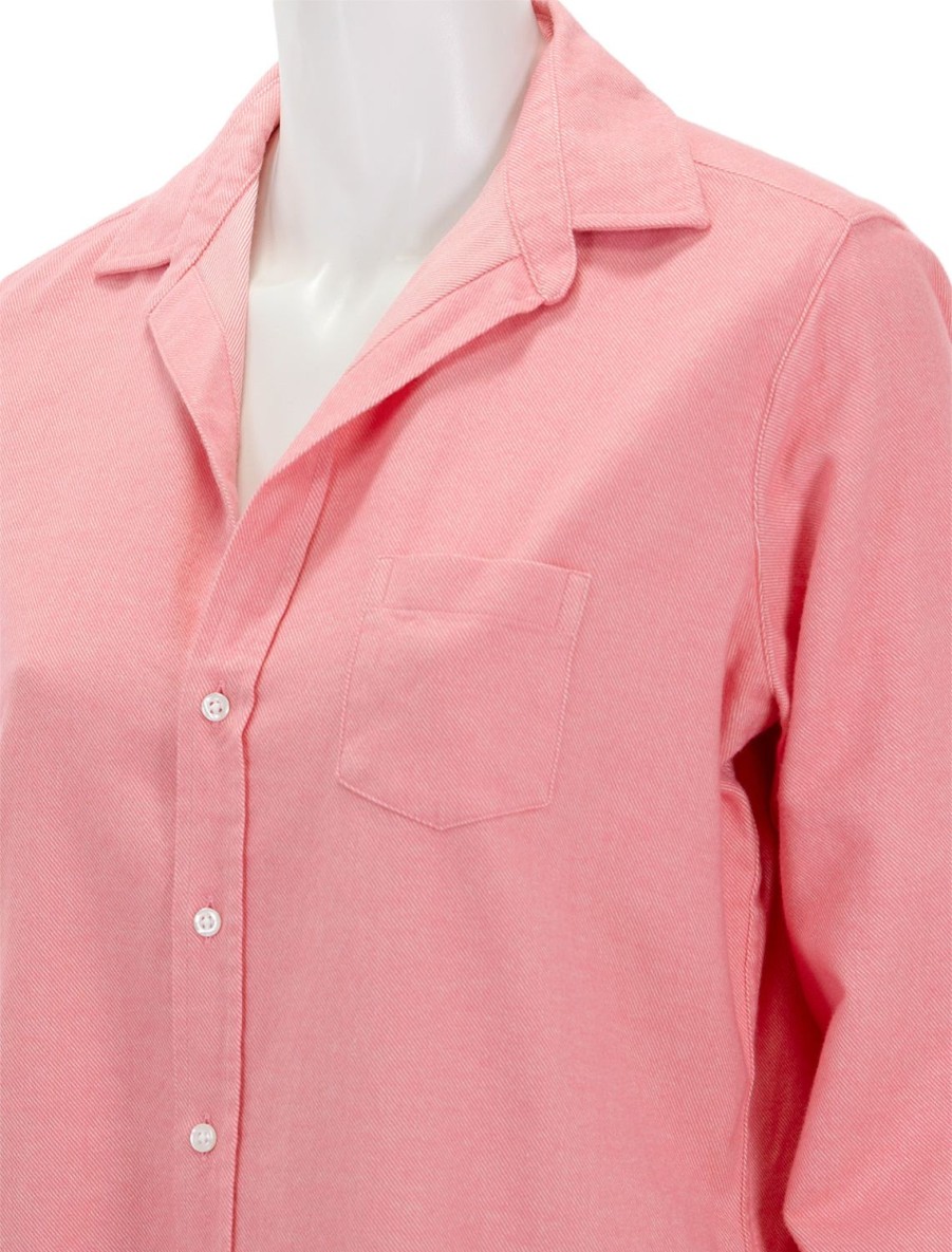 Clearance Eileen In Pink Herringbone Buttondowns + Shirts