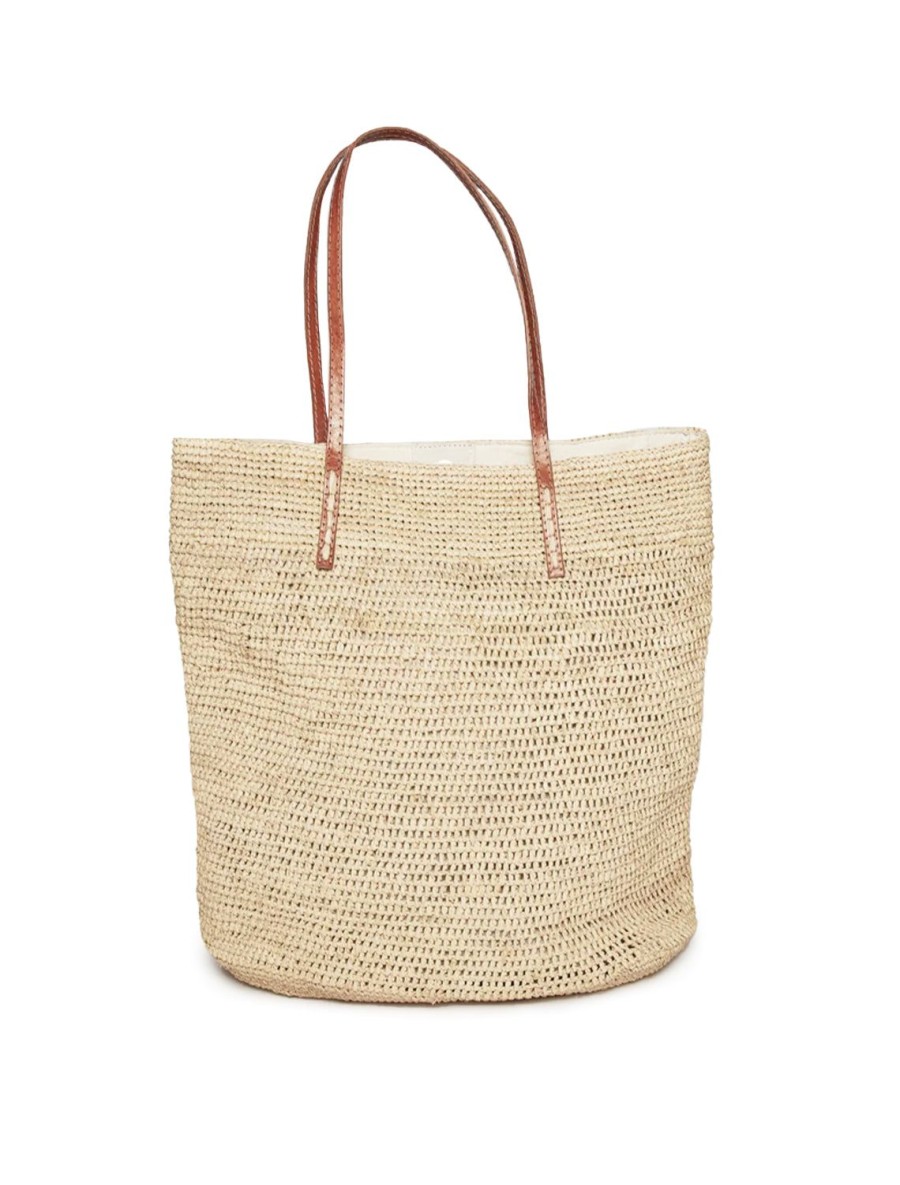 Clearance Lucia Tote In Natural Shoulder Bags