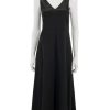 Online Relaxed V Neck Pocketed Dress In Black Day To Night Dresses