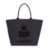 New Yenky Tote In Black With Flocked Logo Shoulder Bags