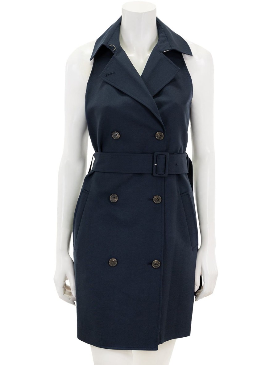 Online Halter Trench Dress In Nocturne Navy Day To Night Dresses