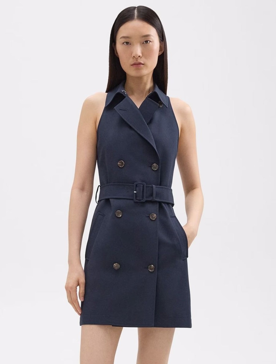 Online Halter Trench Dress In Nocturne Navy Day To Night Dresses