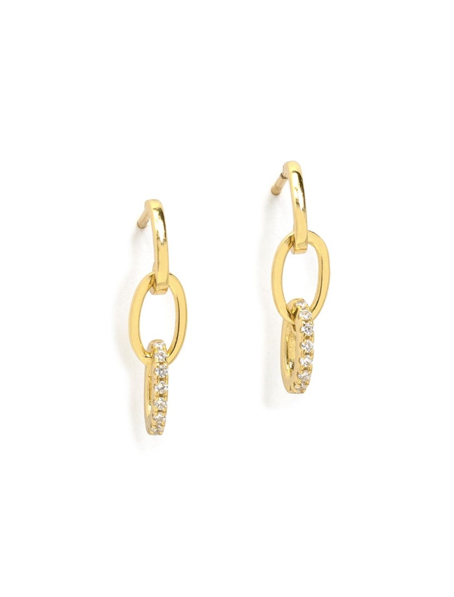 New Link Pave Drop Earrings Drops