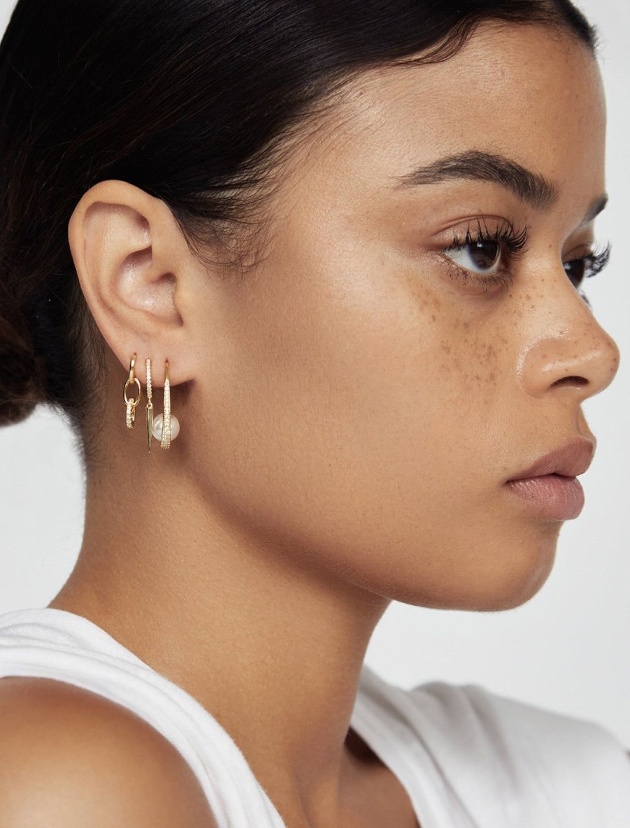 New Link Pave Drop Earrings Drops