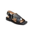 Wholesale Black Cross Strap Buckle Sandals Sandals