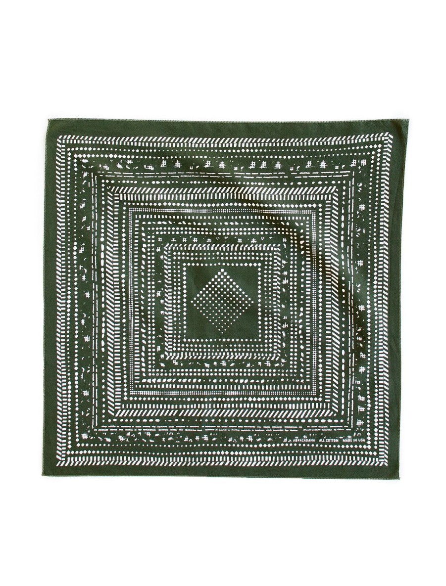 New Dot Dash Bandana - Olive Scarves