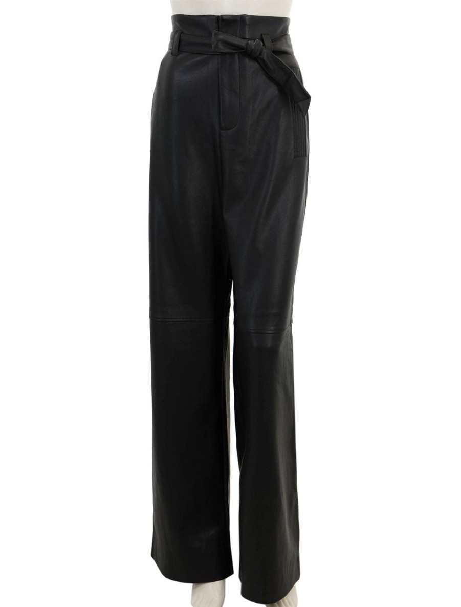 Hot Encounter Faux Leather Pants In Black Leather + Suede Pants