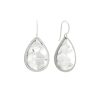 Clearance Medium Hammered Teardrop Earrings In Silver Drops