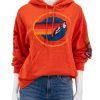 Clearance Aviator Nation Pullover Hoodie In Orange Lounge Tops + Sweatshirts