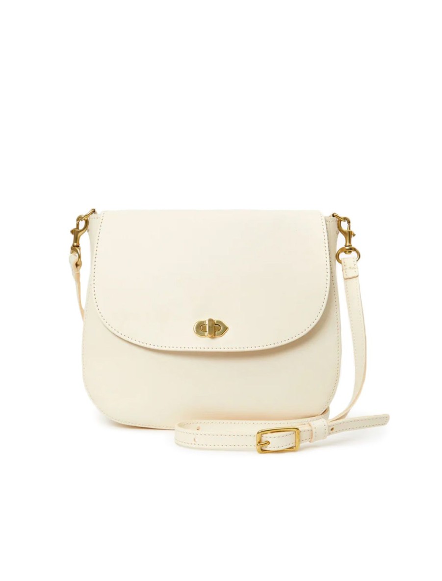 Clearance Turnlock Louis In Cream Shoulder Bags