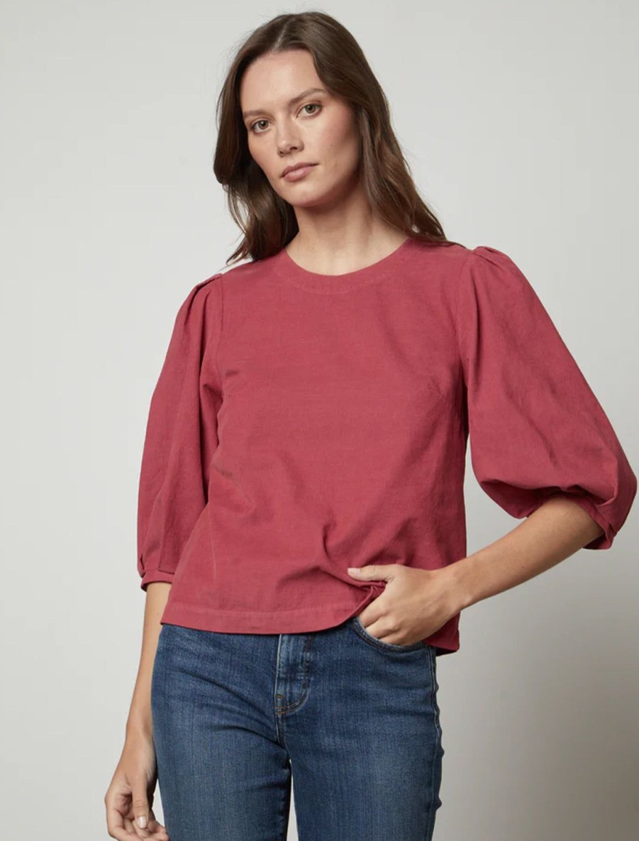 Wholesale Tarah Top In Chili Cord Blouses