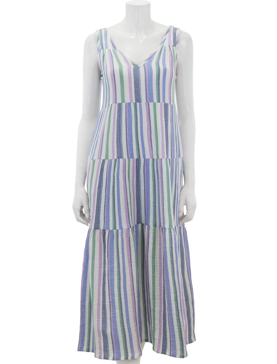 Online Corinne Maxi Dress In Cool Stripe Casual + Knit Dresses