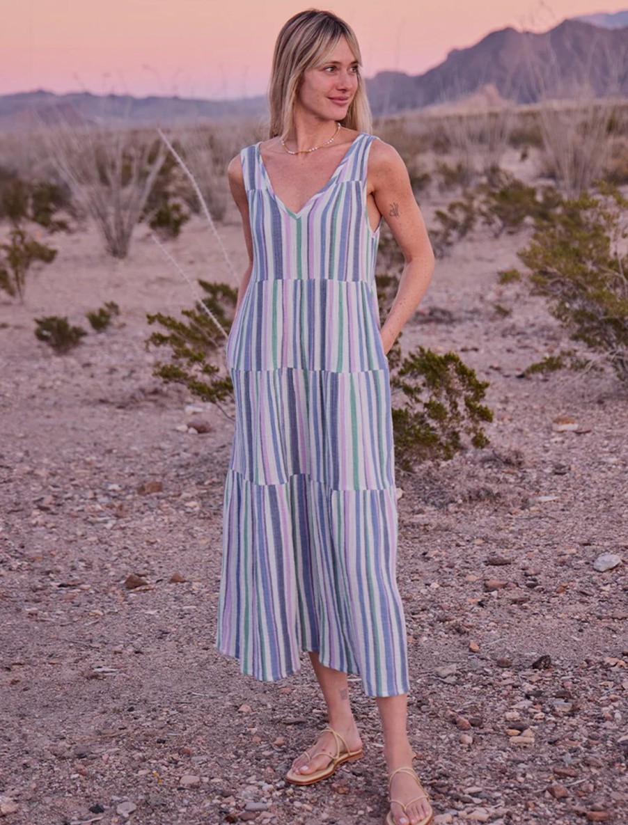 Online Corinne Maxi Dress In Cool Stripe Casual + Knit Dresses