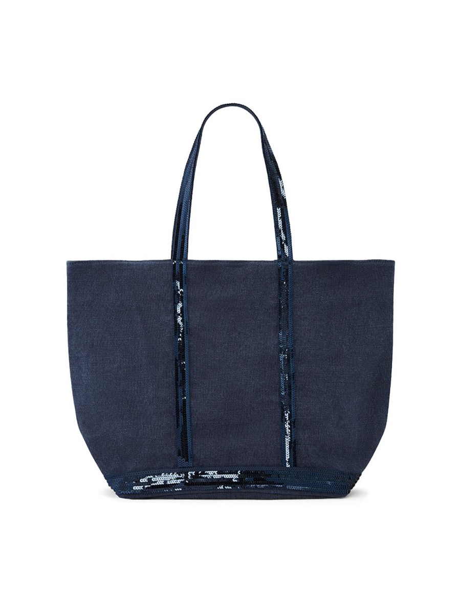 Online Cabas Large Tote In Denim Shoulder Bags